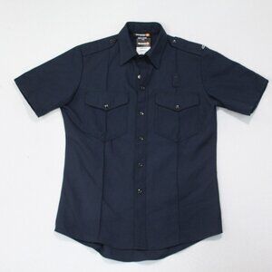 Workrite Men Button Up Casual Button Up Short Sleeve FR Resistant Size XS